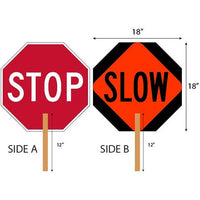 MayDay Hand Help Stop/Slow Sign - 2 Sided (Pack of 2)