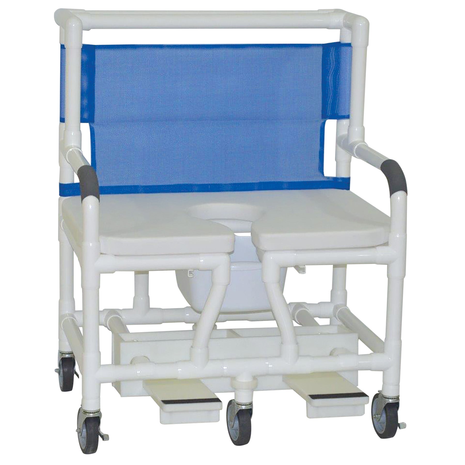ConvaQuip 131-5HD-SSDE Bariatric Shower Chair With Soft Seat Deluxe Elongated