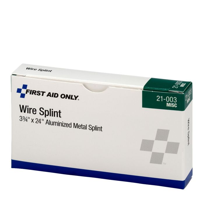 First Aid Only 3 3/4" x 24" Aluminized Metal Wire Splint