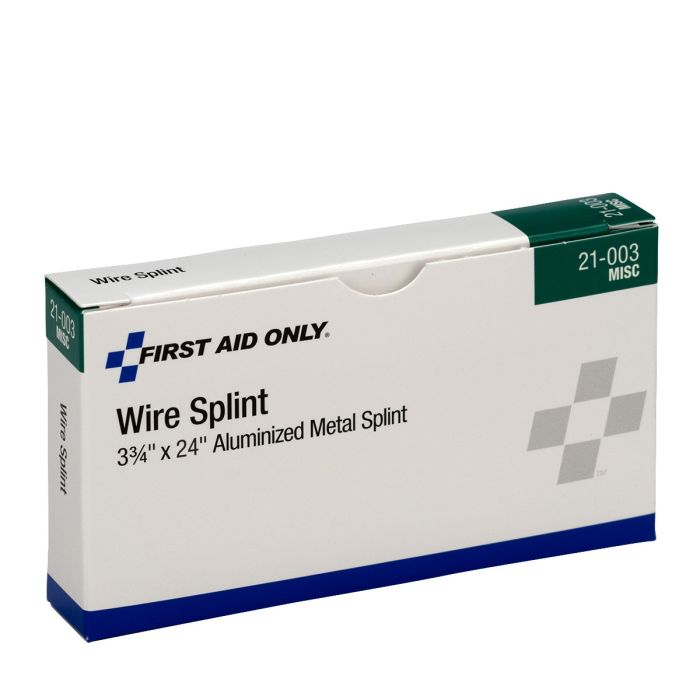First Aid Only 3 3/4" x 24" Aluminized Metal Wire Splint