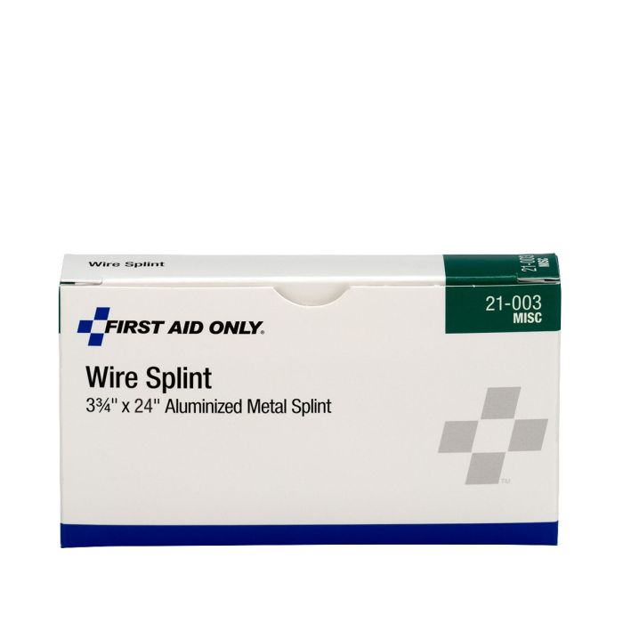 First Aid Only 3 3/4" x 24" Aluminized Metal Wire Splint