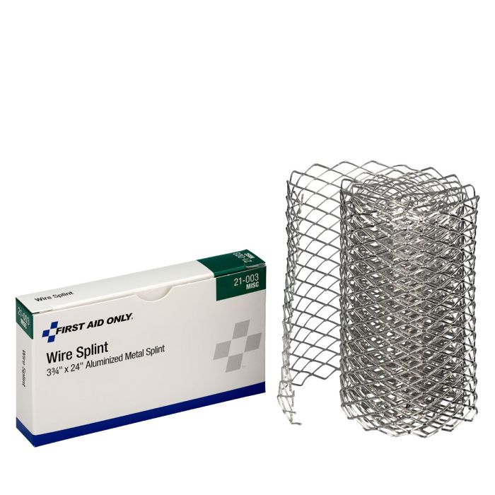 First Aid Only 3 3/4" x 24" Aluminized Metal Wire Splint