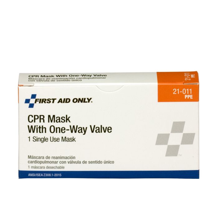 First Aid Only CPR Mask with One Way Valve, 1 Box