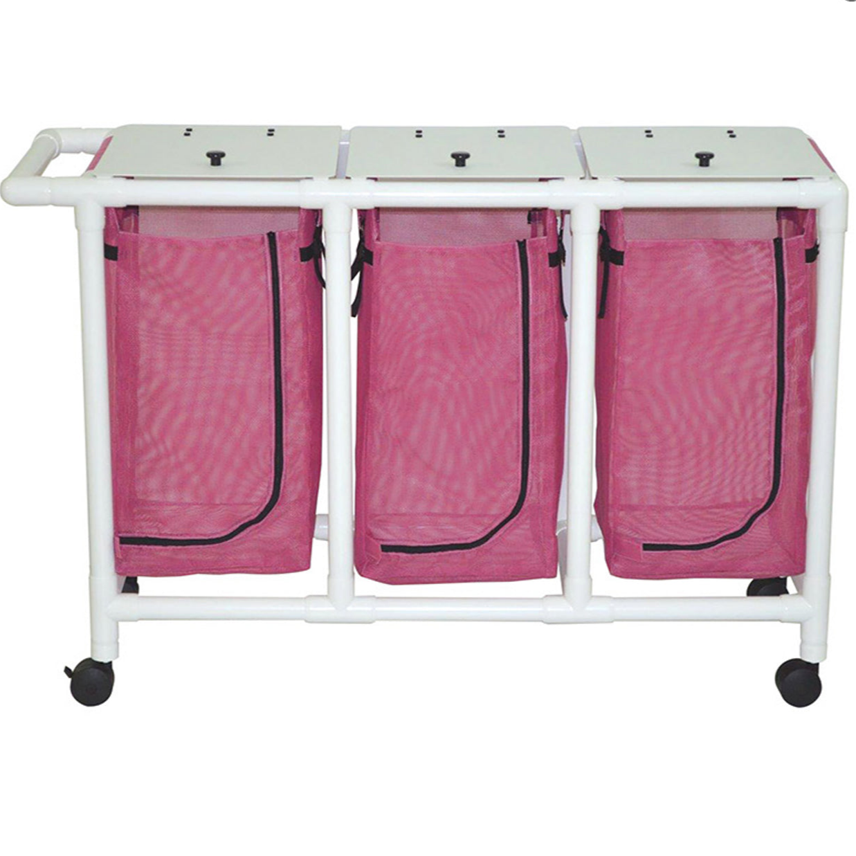 MJM Triple Bag Mobile Laundry Hamper