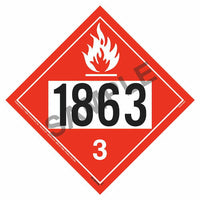 J.J. Keller 1863 Placard - Class 3 Flammable Liquid