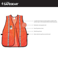 J. J. Keller® SAFEGEAR® Non-Certified Safety Vest - Hook & Loop Closure with 1" Silver Tape