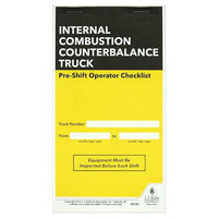 J.J. Keller Internal Combustion Counterbalance Forklift Pre-Shift Inspection Checklist