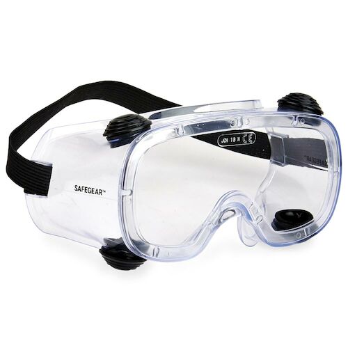 J. J. Keller SAFEGEAR Indirect Vent Safety Goggles - Clear Frame, Clear Lens