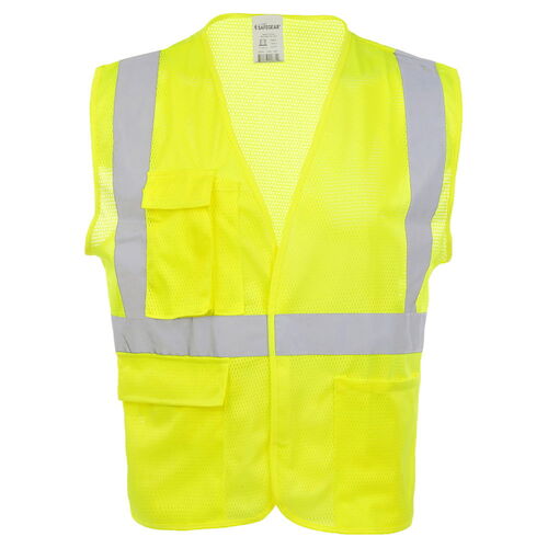 J. J. Keller SAFEGEAR Safety Vest Type R Class 2 - Hook & Loop Closure with Vertical Reflective Tape