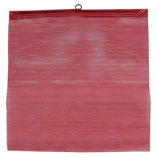 J. J. Keller Warning Flag with Vinyl Mesh - Red, with Wire Rod