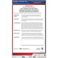 J. J. Keller Davis-Bacon Act Federal Contract Poster - English