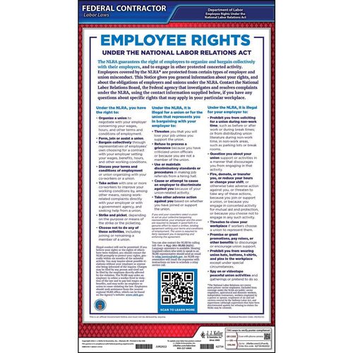 J. J. Keller Notification of Employee Rights Federal Contract Posters - English