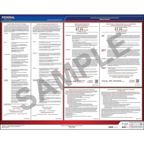 J. J. Keller Agricultural Workers Poster - Laminated