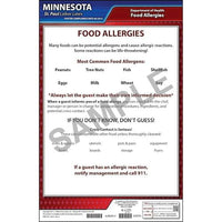 J. J. Keller Minnesota / St. Paul Food Allergy In Restaurants Poster - Laminated