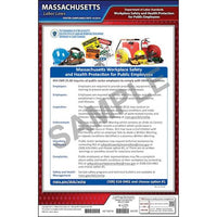 J. J. Keller Massachusetts Workplace Safety & Health for Public Employees Poster - Laminated