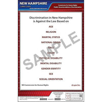 J. J. Keller New Hampshire Public Accommodation Discrimination Poster - Laminated