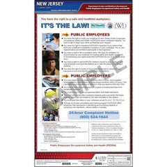 J. J. Keller New Jersey Public Employer Occupational Safety & Health Poster - Laminated