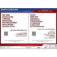 J. J. Keller North Carolina Human Trafficking Poster - Laminated