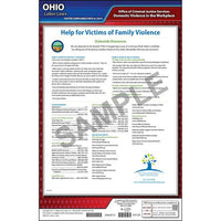 J. J. Keller Ohio Workplace Domestic Violence Poster - Laminated