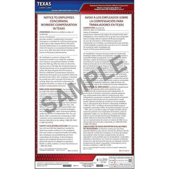 J. J. Keller Texas Notice 10 Workers' Compensation Coverage (Self-Insurance Group) Poster - Laminated
