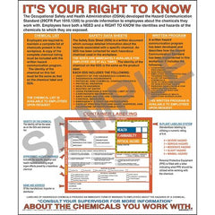 J. J. Keller HMIS III Right-to-Know Poster - Laminated, 20" W x 24" H