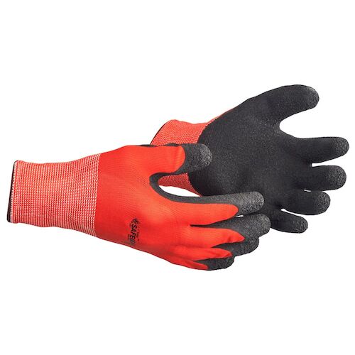 J. J. Keller SAFEGEAR Red Viking Flex Glove with Natural Rubber Coating