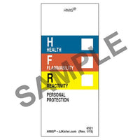 J. J. Keller Original HMIS Laboratory Labels w/ Personal Protection Area - 1-1/4" x 2-7/8" Roll