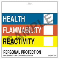 J. J. Keller Original HMIS Labels - Without Chronic Hazards Box - Paper, 4" x 4" Roll