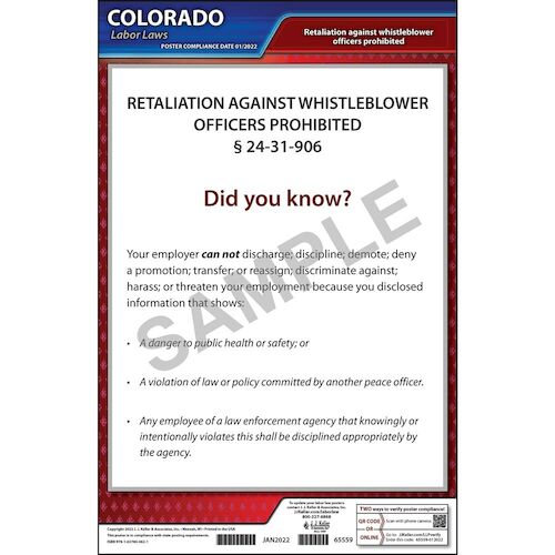 J. J. Keller Colorado Whistleblower Poster - Laminated