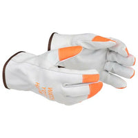 J. J. Keller SAFEGEAR Cowhide Leather Driver Gloves with "Watch Your Hands" on Back