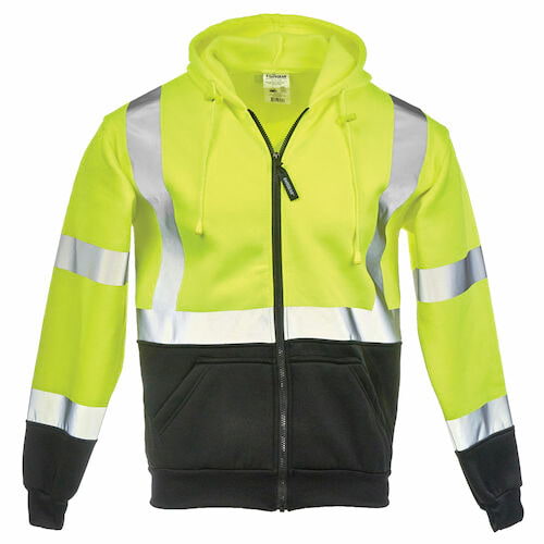 J. J. Keller SAFEGEAR Zipper Sweatshirt Type R Class 3 and CSA Z96-22