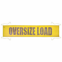 J. J. Keller Mesh Oversize Load Banner w/ Ropes Sewn In - 7' W x 18" L