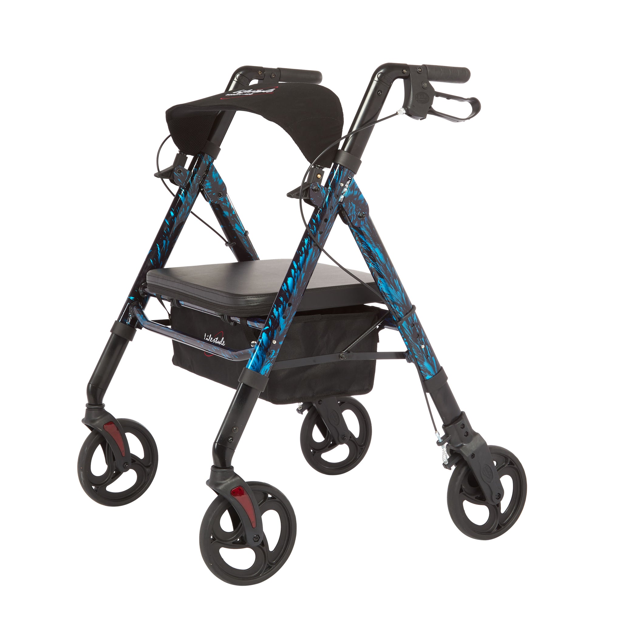 Rhythm Healthcare Regal Bariatric Aluminum 4 Wheel Rollator with Universal Height Adjustment