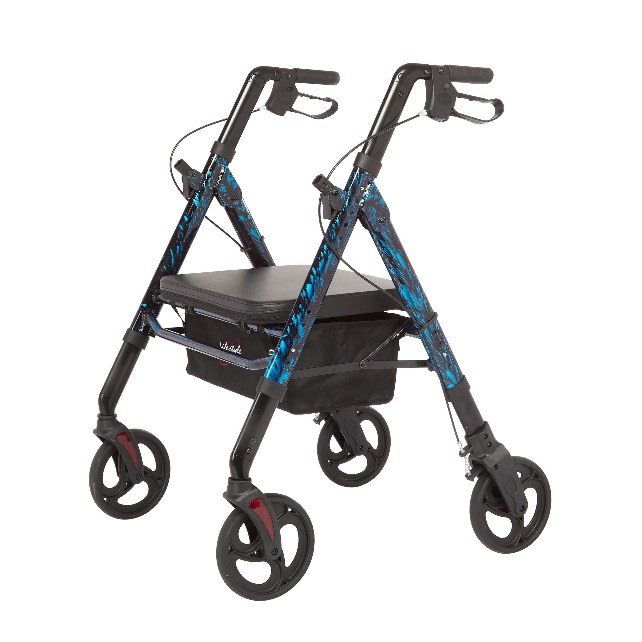 Rhythm Healthcare Regal Bariatric Aluminum 4 Wheel Rollator with Universal Height Adjustment