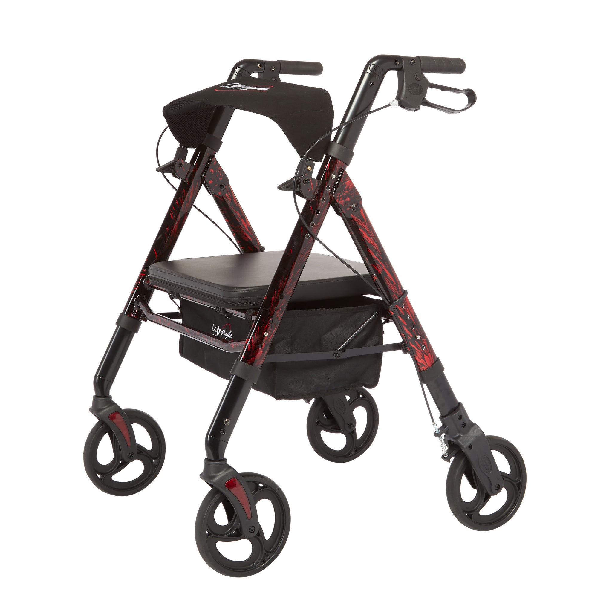 Rhythm Healthcare Regal Bariatric Aluminum 4 Wheel Rollator with Universal Height Adjustment