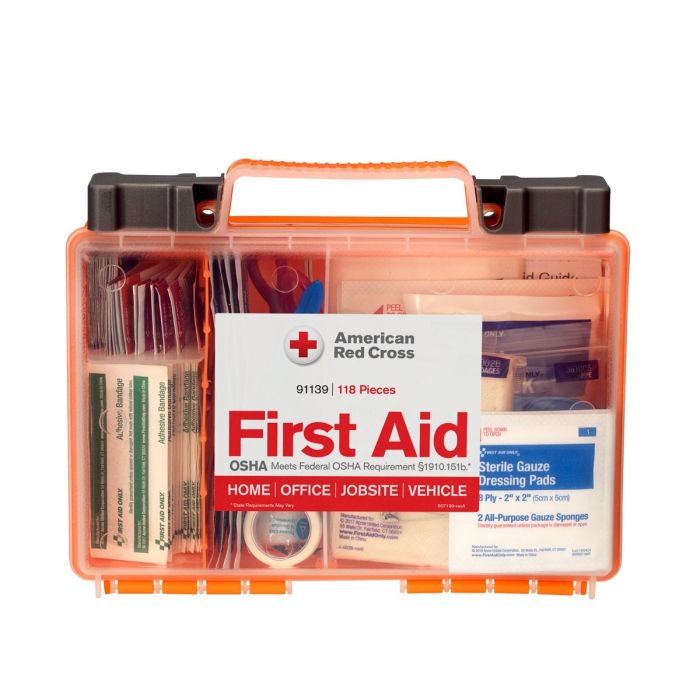 First Aid Only 25-Person Clear Front Plastic First Aid Kit
