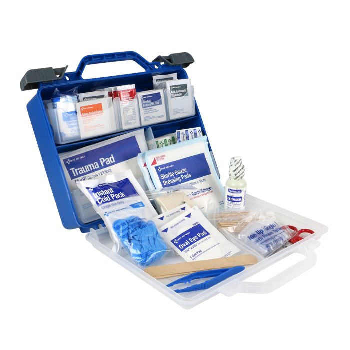 First Aid Only 322-Piece Clear Cover Intermediate First Aid Kit with Flashlight