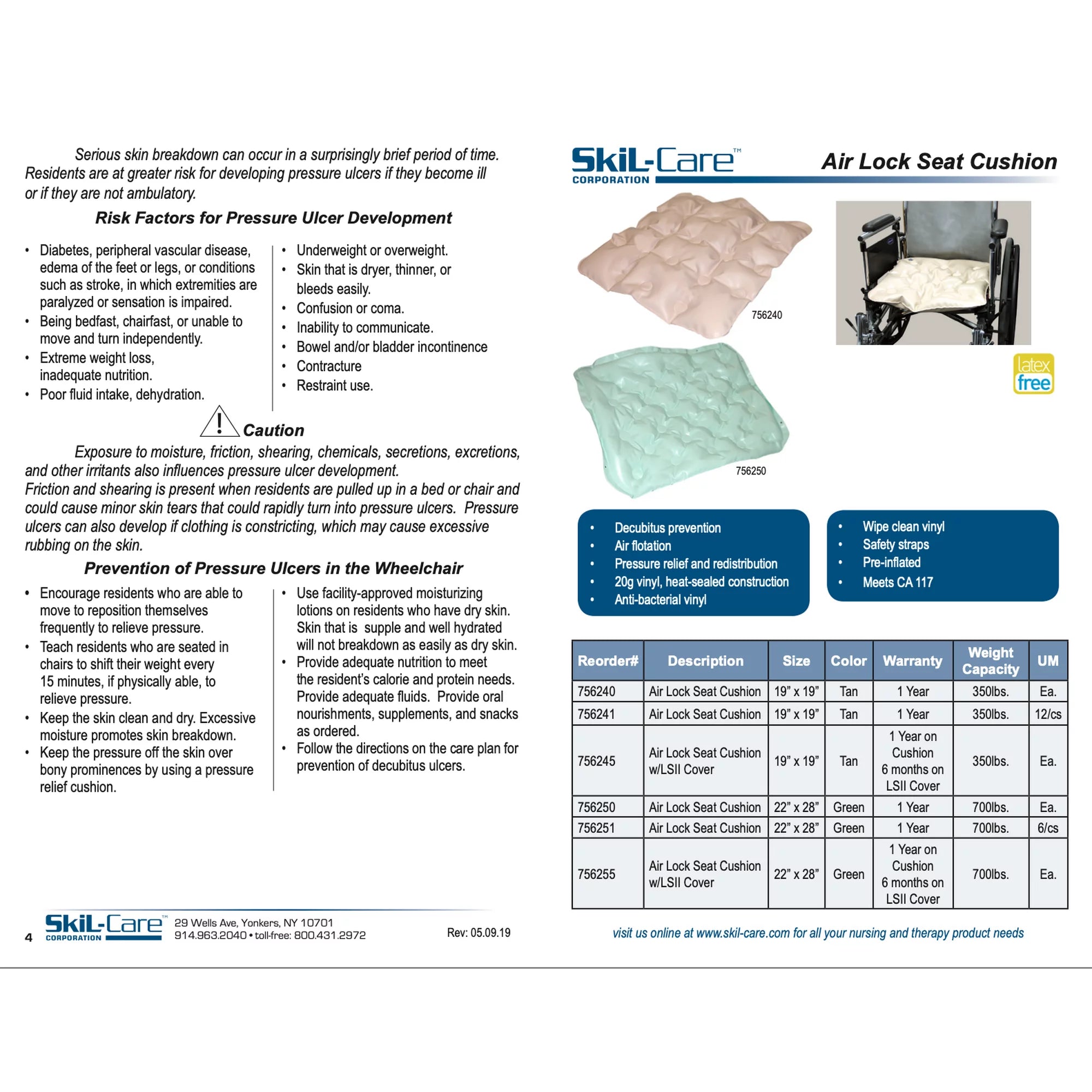 Skil-Care Air Lock Bariatric Seat Cushion