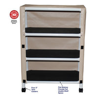 MJM Echo 3-Shelf Utility Linen Cart