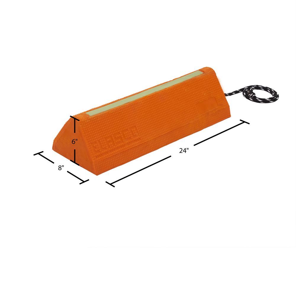 Elasco 24" Aircraft Wheel Chock with Glow & Reflectors