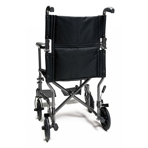Graham Field 19" Steel Transport Chair Silver Vein