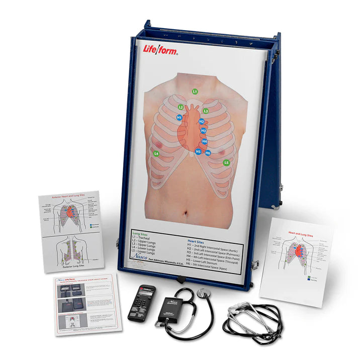 Heartsmart Life/form Anterior Auscultation Practice Board with Case and SmartScope