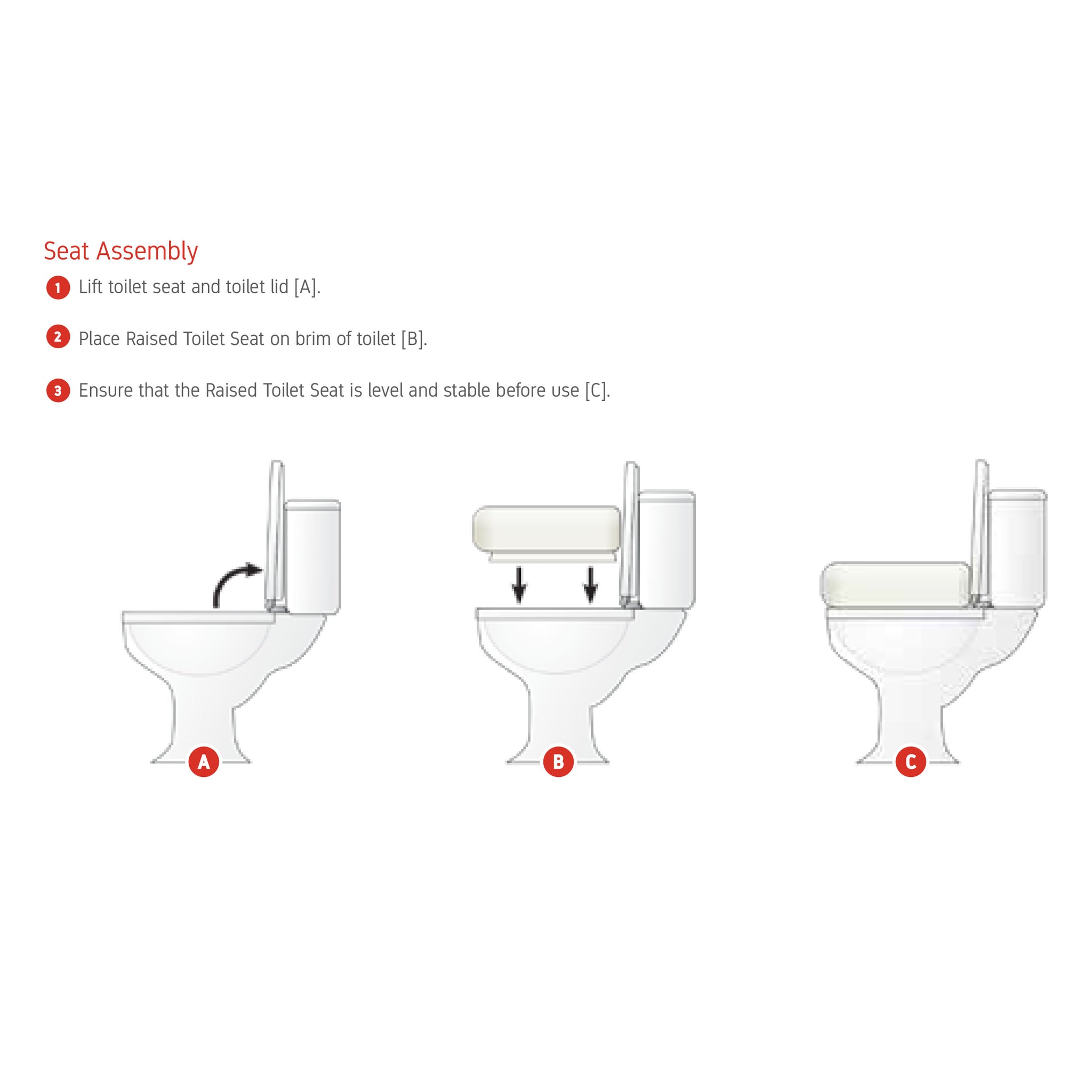 Rhythm Healthcare Standard Raised Toilet Seat