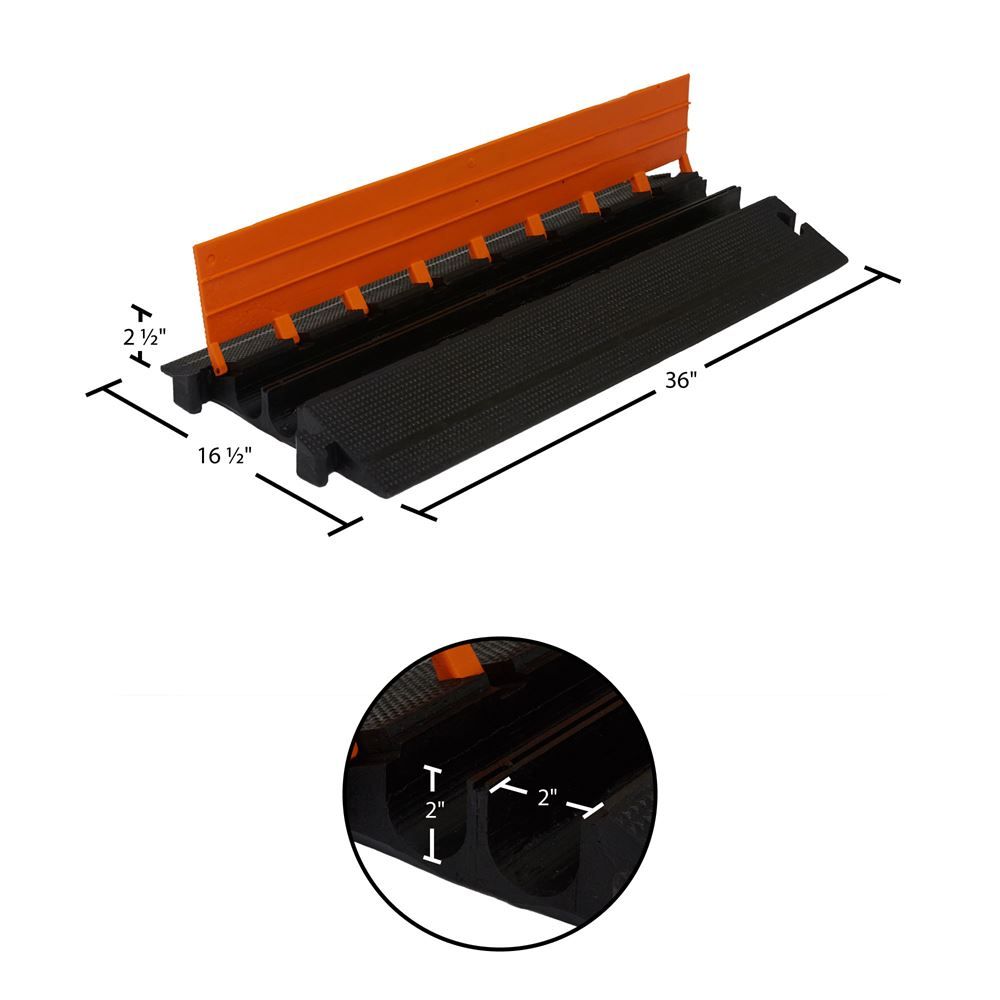 Elasco MightyGuard Two-Channel, 2" Cable Guard