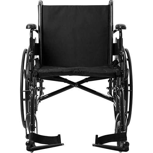 McKesson Wheelchair, Swing Away Foot Leg Rest, Desk Length Arms Flip Back, 20 in Seat, 300 lbs Weight Capacity