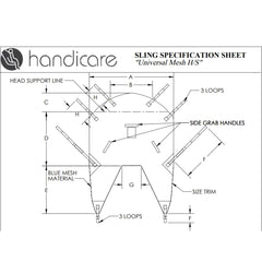 Handicare Universal Mesh Sling with Head Support