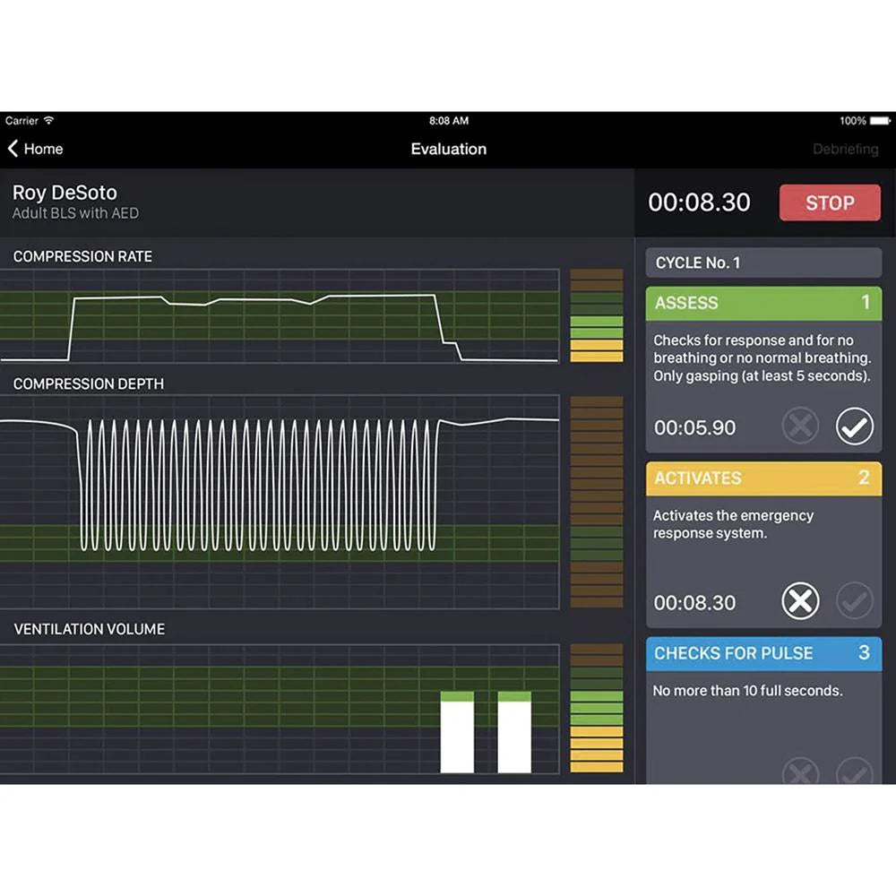 Heartsmart Life/form CPR Metrix Control Box and iPad