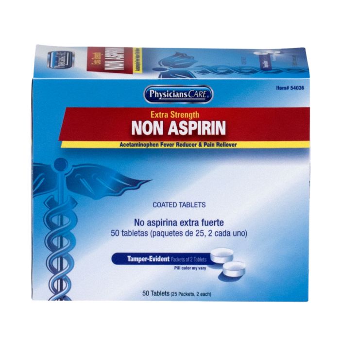 First Aid Only PhysiciansCare Non-Aspirin 25 x 2 per Box