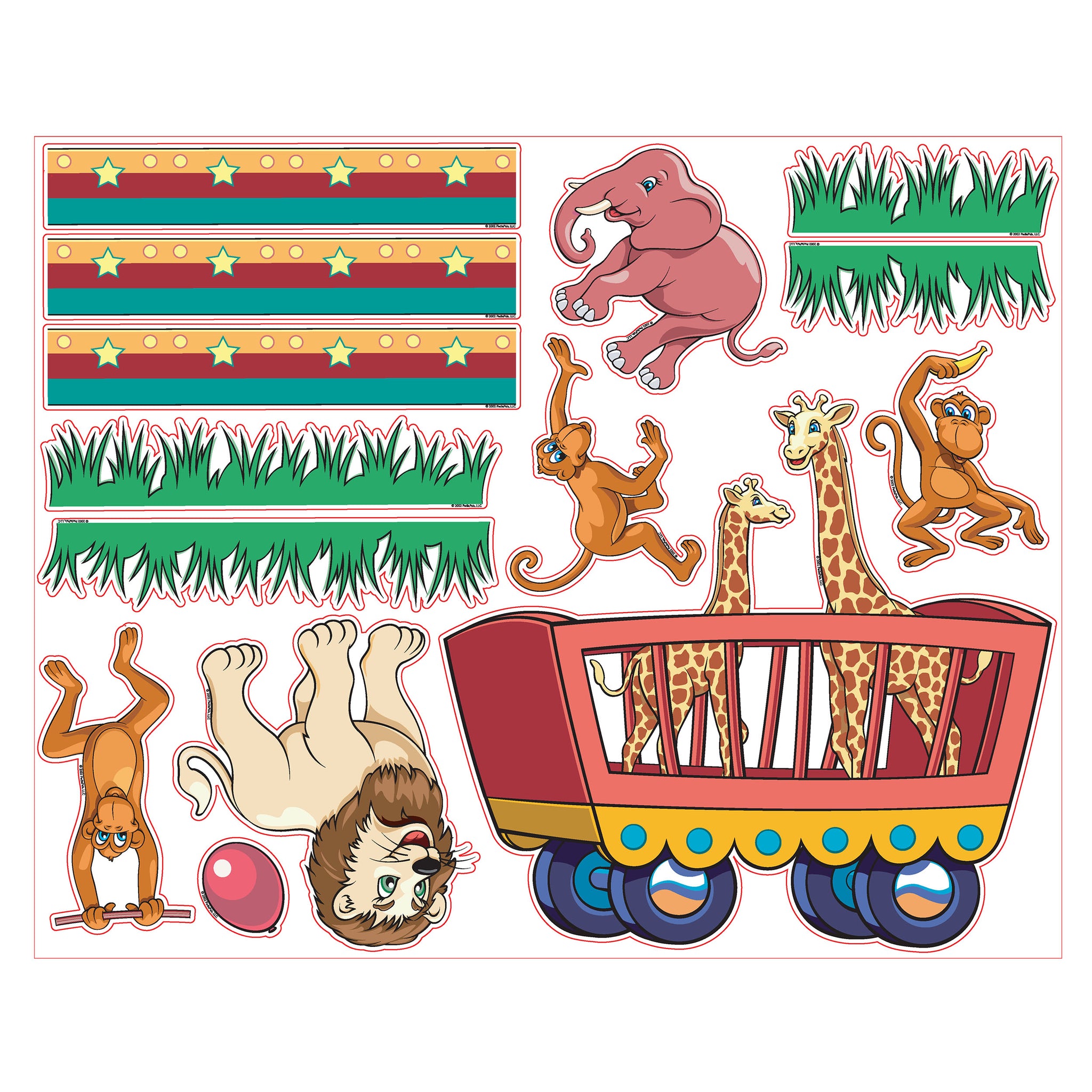 Pedia Pals Pediatric Circus Wall Decal Kit