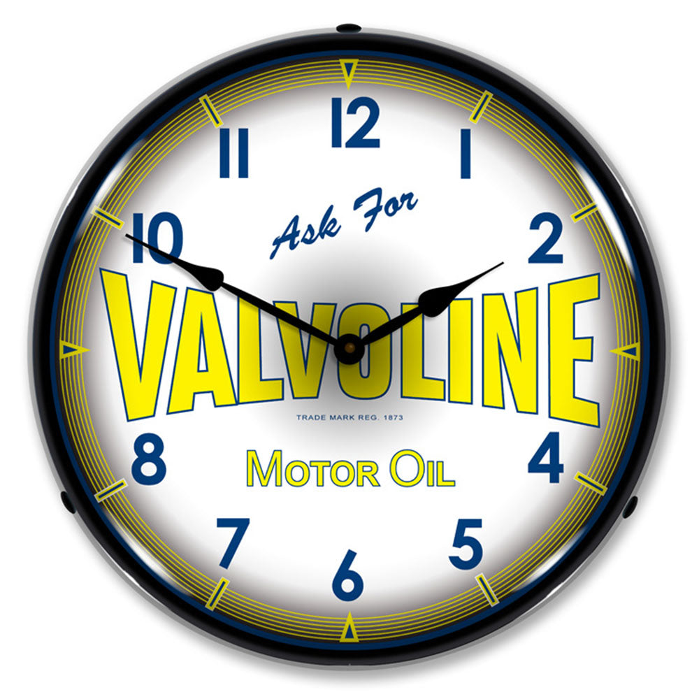 Ask for Valvoline Motor Oil 14" LED Wall Clock